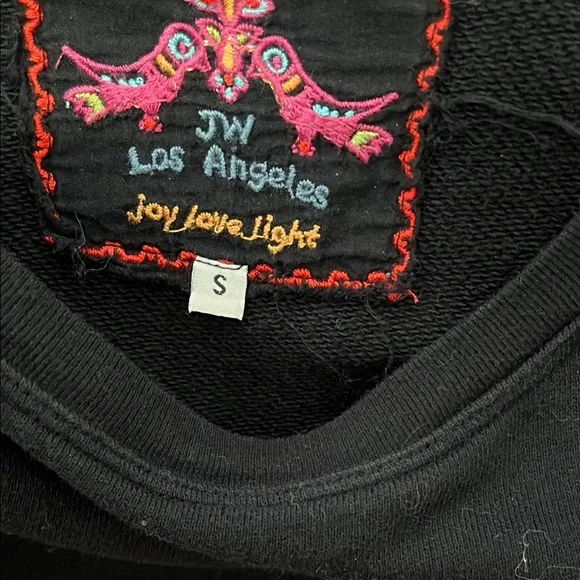 Johnny Was Black Floral Embroidered Top - Picture 3 of 6